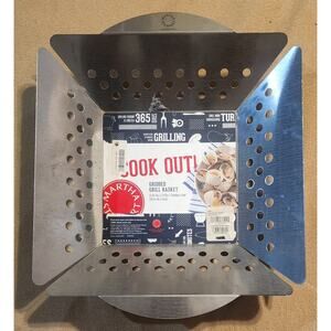Martha Stewart  griddled grill Stainless steel basket. 12.5" x 2.375"